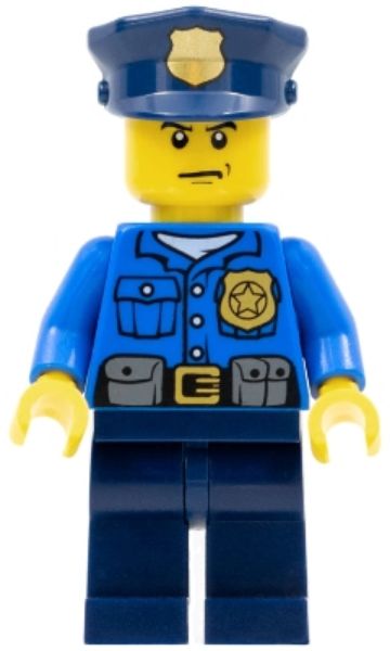 Afbeeldingen van Politieagent met blauwe pet- cty0476- City