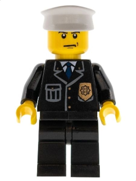 Afbeeldingen van Politieagent met witte pet- cty008- City