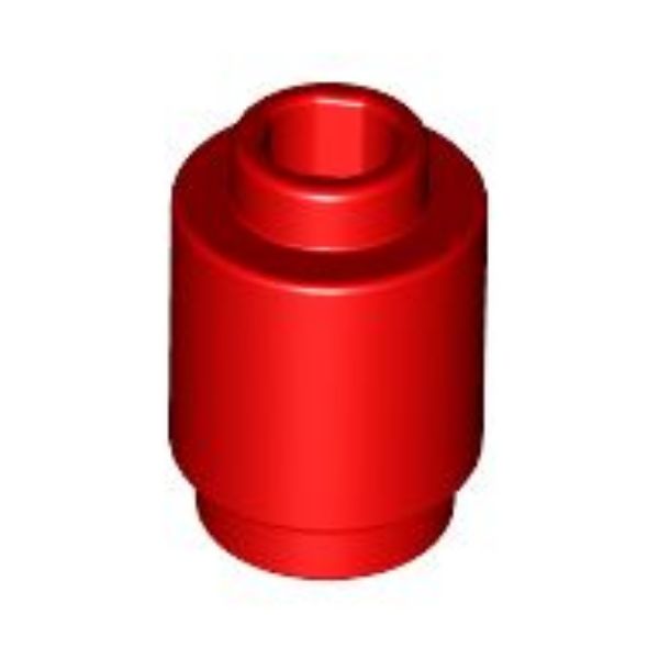 Afbeeldingen van Steen rond 1x1 open nop- rood- 3062b- 10 stuks