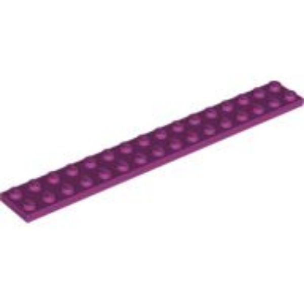 Afbeeldingen van Plate 2x16- magenta- 4282- 10 stuks