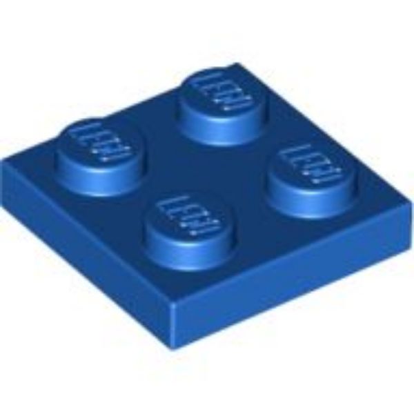 Afbeeldingen van Plate 2x2- blauw- 3022- 10 stuks