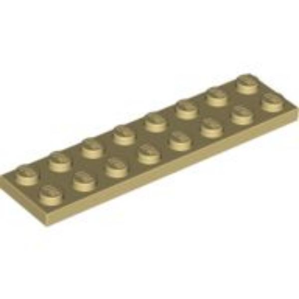 Afbeeldingen van Plate 2x8- beige- 3034- 10 stuks