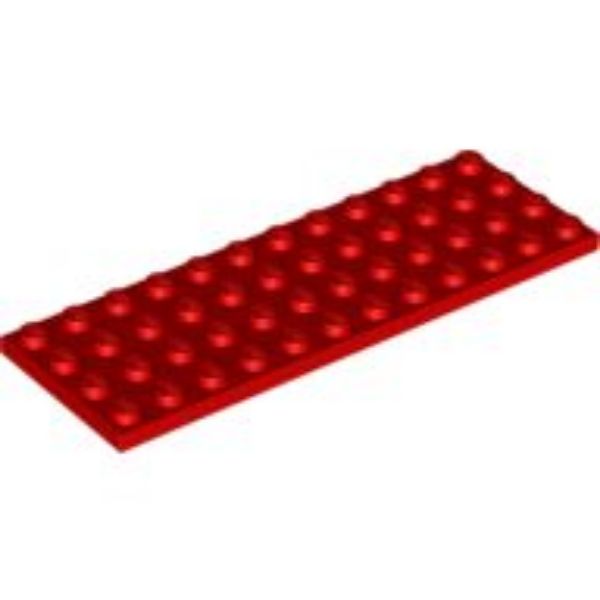 Afbeeldingen van Plate 4x12- rood- 3029- 5 stuks