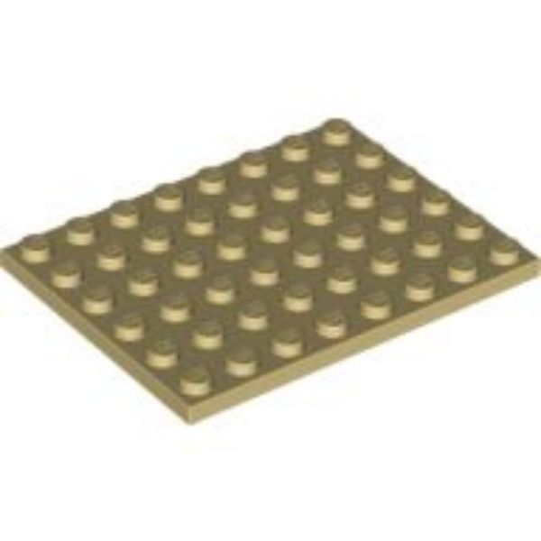 Afbeeldingen van Plate 6x8- beige- 3036- 5 stuks