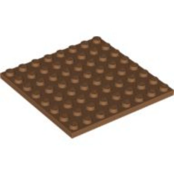 Afbeeldingen van Plate 8x8- medium nougat- 41539-5 stuks