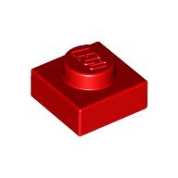 Afbeeldingen van Plate 1x1- rood- 3024- 20 stuks