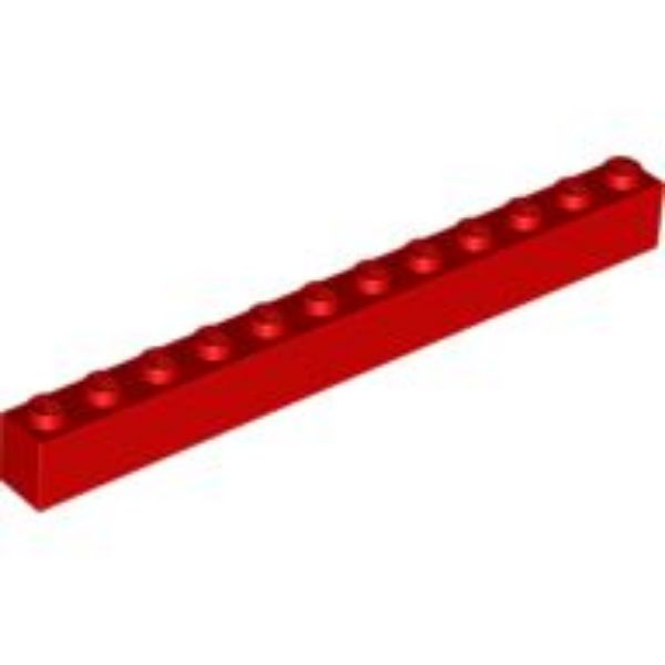 Afbeeldingen van Steen 1x12- rood- 6112- 10 stuks