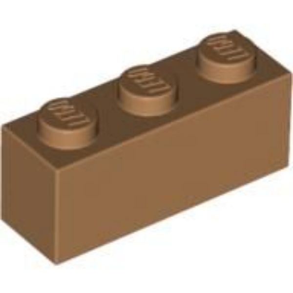 Afbeeldingen van Steen 1x3- medium nougat- 3622- 10 stuks