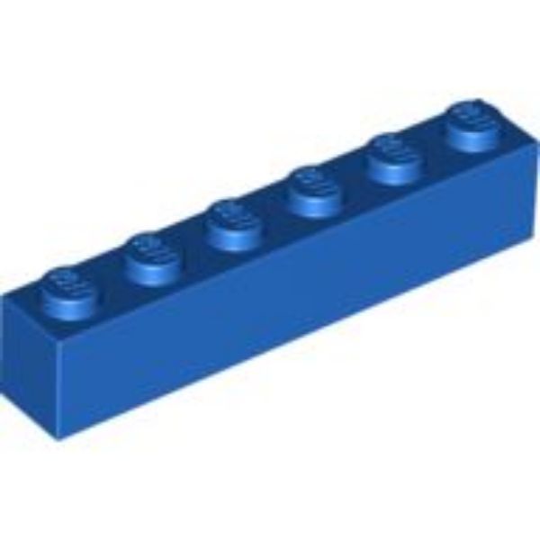 Afbeeldingen van Steen 1x6- blauw- 10 stuks- 3009