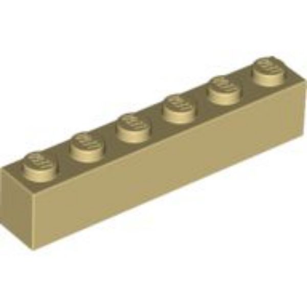 Afbeeldingen van Steen 1x6- beige- 10 stuks- 3009