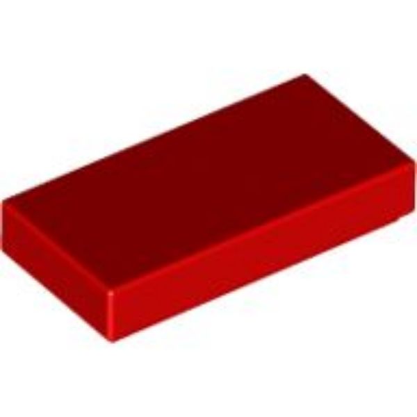 Afbeeldingen van Tegel 1x2 met groef- rood- 3069b- 10 stuks