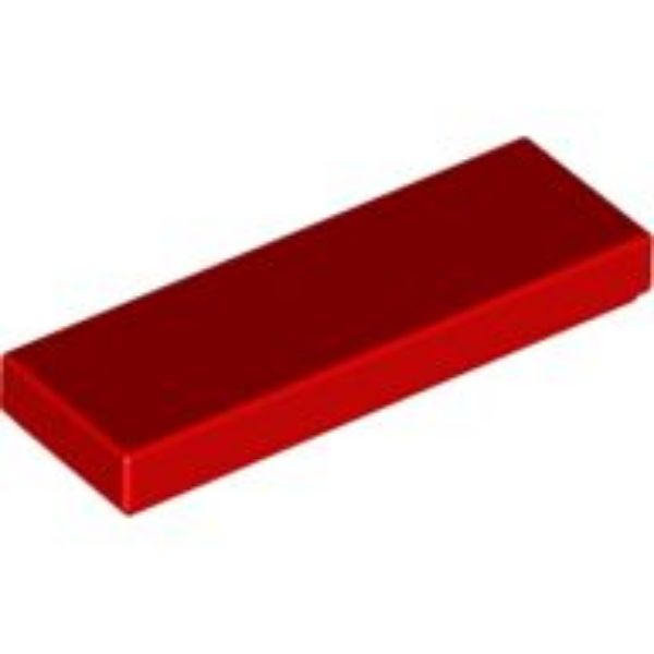 Afbeeldingen van Tegel 1x3- rood- 63864- 10 stuks