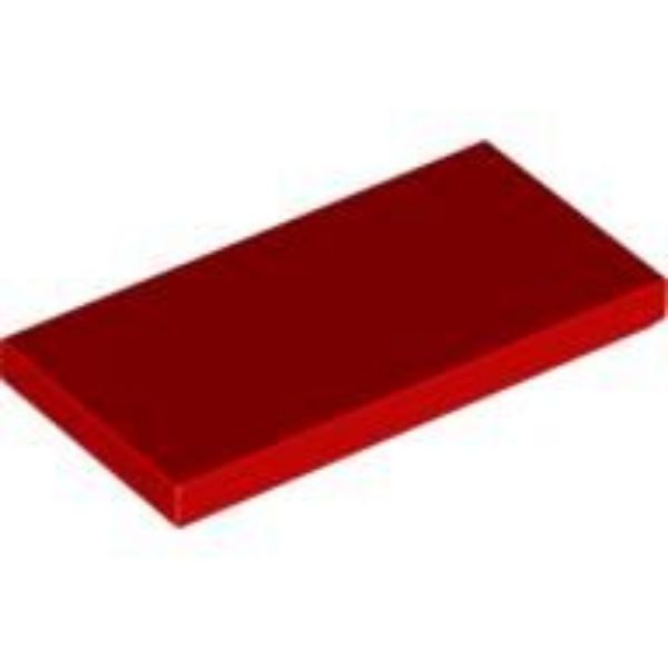 Afbeeldingen van Tegel 2x4- rood- 87079- 10 stuks