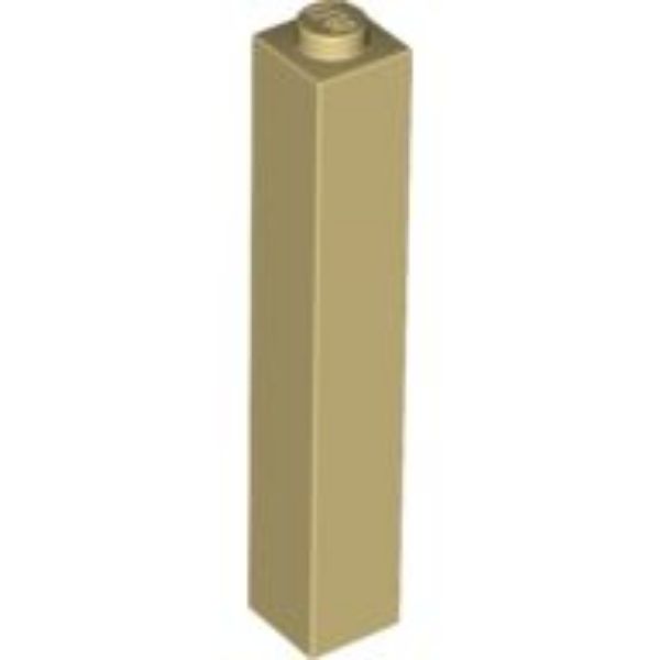 Afbeeldingen van Steen 1x1x5 dichte nop-beige- 2453 b- 10 stuks