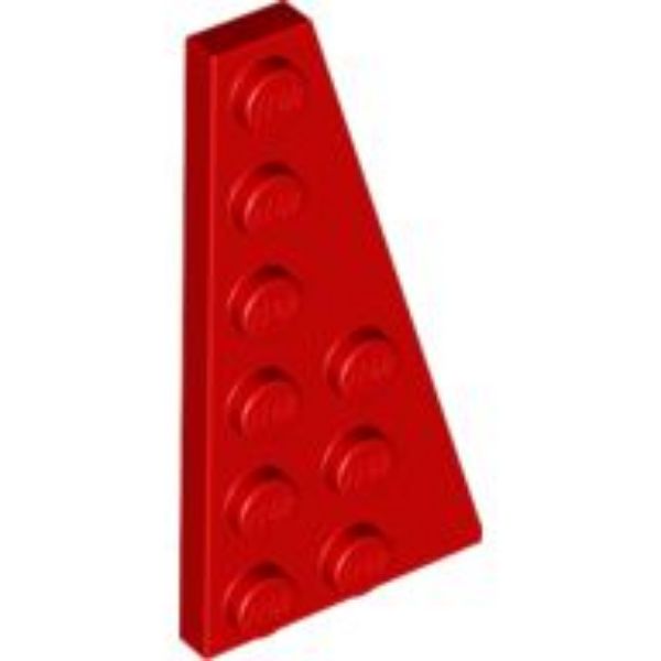 Afbeeldingen van Wig, Plaat 6 x 3 Rechts- rood- 54383- 10 stuks