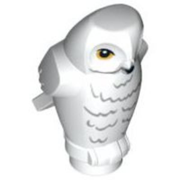 Afbeeldingen van Uil, Klein, met Gele Ogen en Nieuw Licht Grijze Veren- wit- 92084pb03