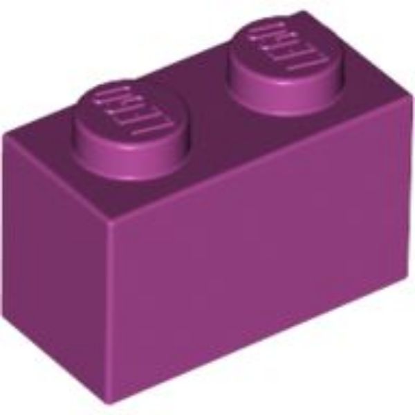 Afbeeldingen van Steen 1x2- magenta- 3004-10 stuks