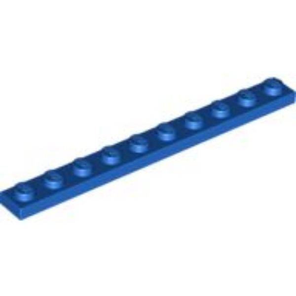 Afbeeldingen van Plate 1x10- blauw- 4477- 10 stuks