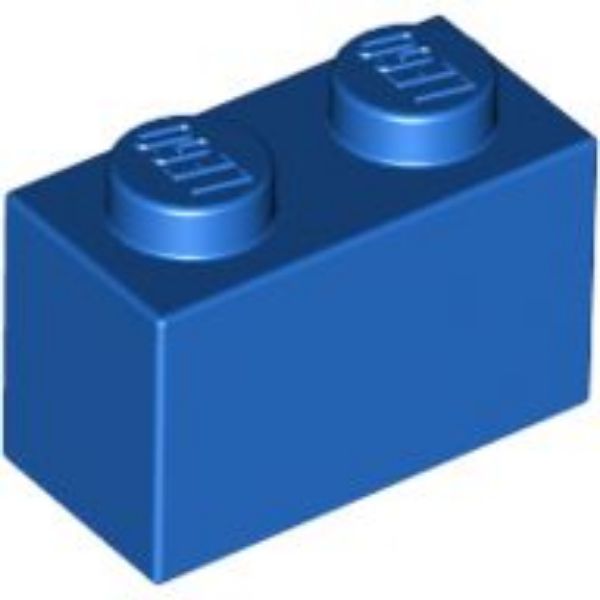 Afbeeldingen van Steen 1x2- blauw- 3004-10 stuks