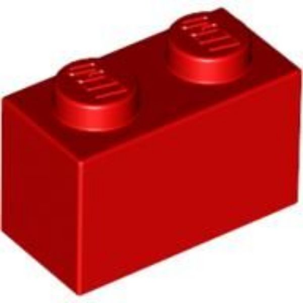 Afbeeldingen van Steen 1x2- rood- 3004-10 stuks