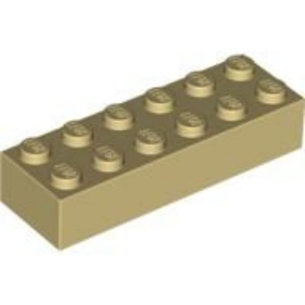 Afbeeldingen van Steen 2x6- beige- 2456- 10 stuks