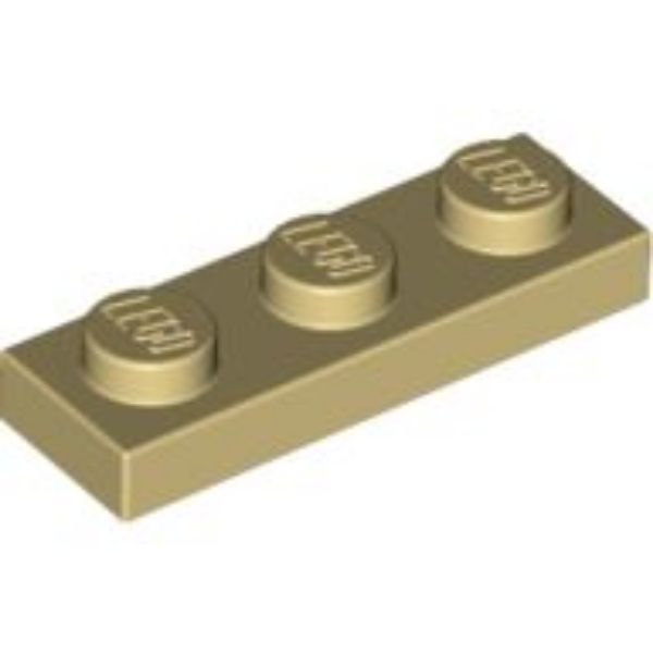 Afbeeldingen van Plate 1x3- beige- 3623- 10 stuks