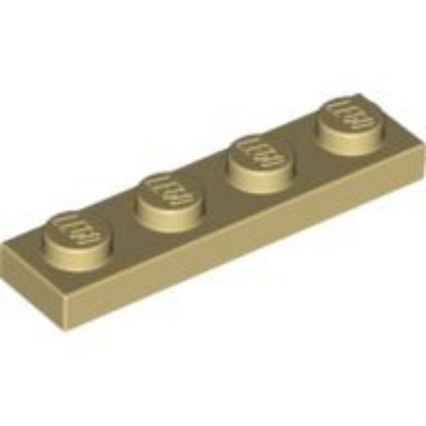 Afbeeldingen van Plate 1x4- beige-3710- 10 stuks