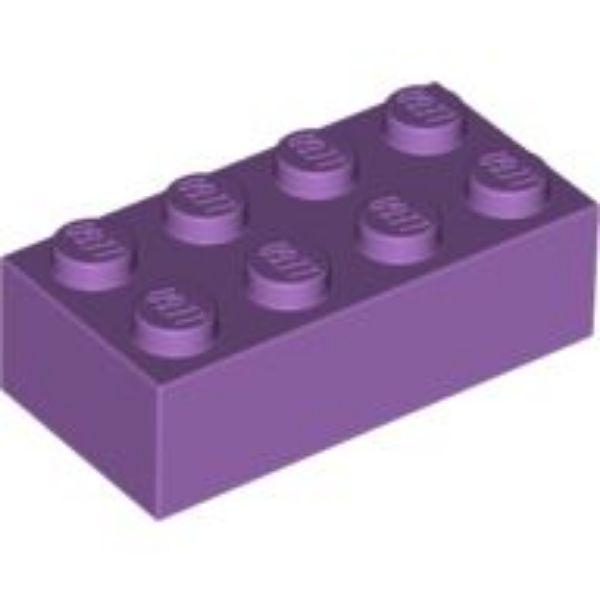 Afbeeldingen van Steen 2x4- medium lavendel- 3001- 10 stuks