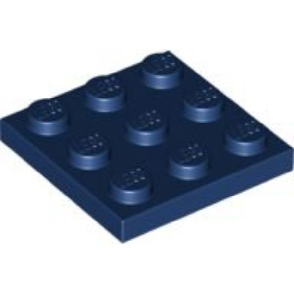 Afbeeldingen van Plate 3x3- donkerblauw- 11212- 10 st