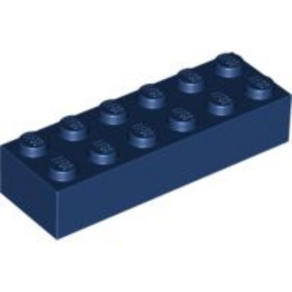 Afbeeldingen van Steen 2x6- donkerblauw- 2456- 10 stuks