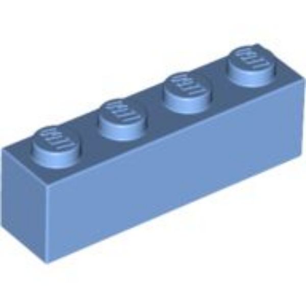 Afbeeldingen van Steen 1x4- medium blauw- 3010- 10 stuks