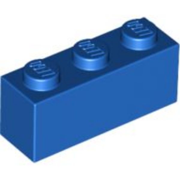 Afbeeldingen van Steen 1x3- blauw- 3622- 10 stuks