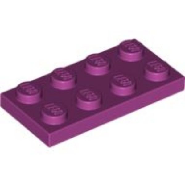 Afbeeldingen van Plate 2x4- magenta- 3020- 10 stuks