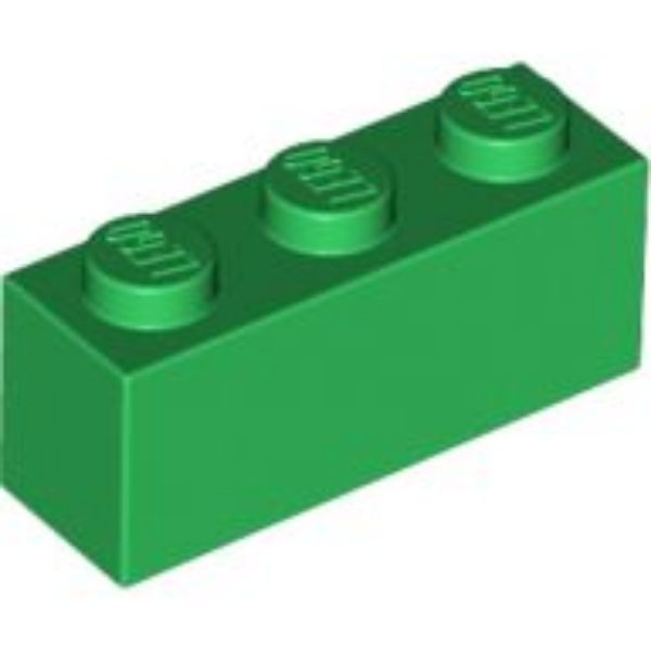 Afbeeldingen van Steen 1x3- groen- 3622- 10 stuks