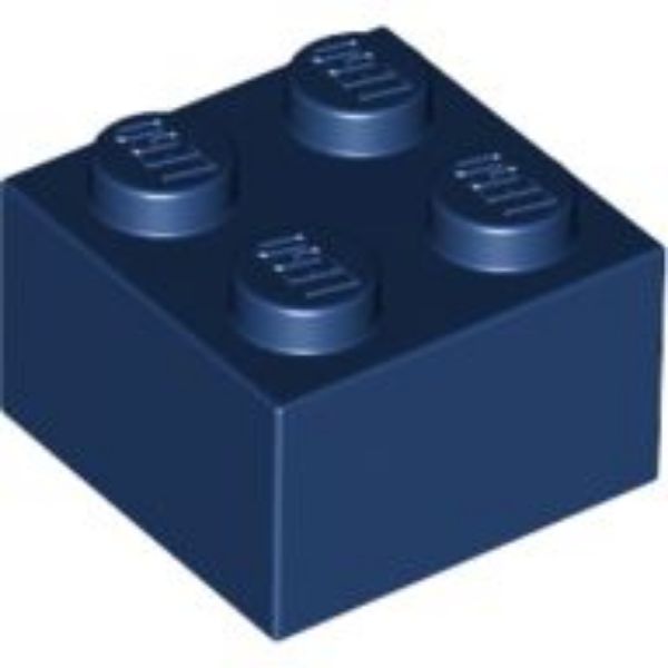 Afbeeldingen van Steen 2x2- donkerblauw- 3003- 10 stuks