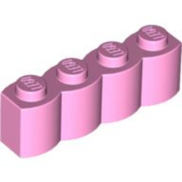 Afbeeldingen van Steen 1x4 palisade- roze- 30137-10 stuks