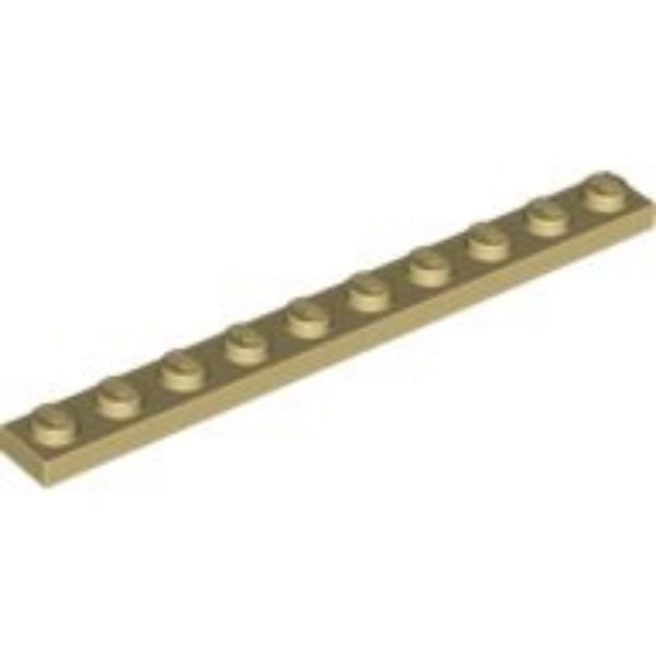 Afbeeldingen van Plate 1x10- beige- 4477- 10 stuks