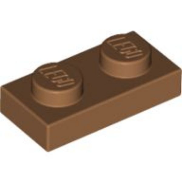 Afbeeldingen van Plate 1x2- medium nougat-3023- 10 stuks