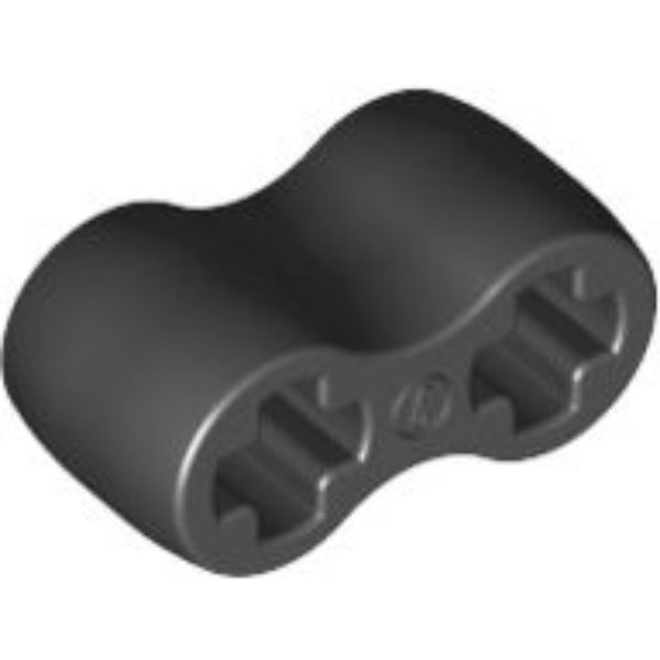 Afbeeldingen van Technic, Asconnector dubbel flexibel (rubber)- zwart- 45590- 10 st