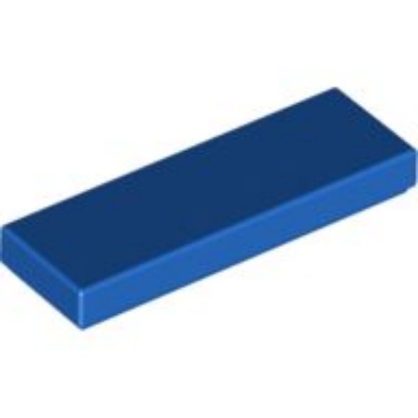 Afbeeldingen van Tegel 1x3- blauw- 63864- 10 stuks