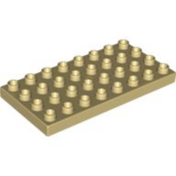 Afbeeldingen van Plate 4x8- beige- 4672- Duplo