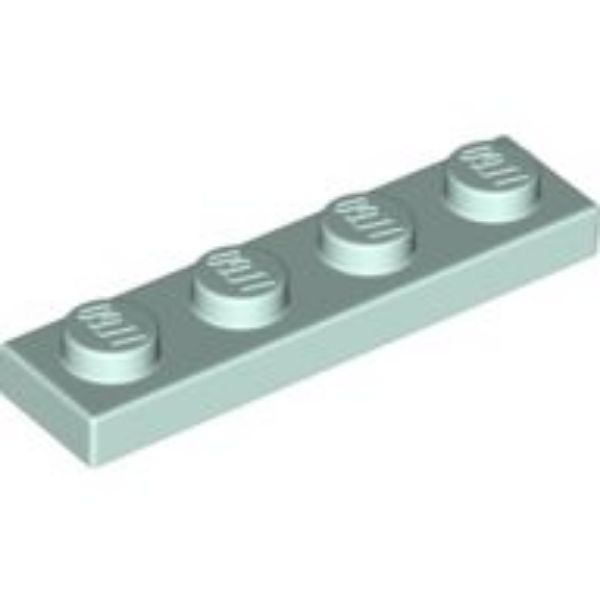 Afbeeldingen van Plate 1x4- licht aqua- 3710- 10 stuks