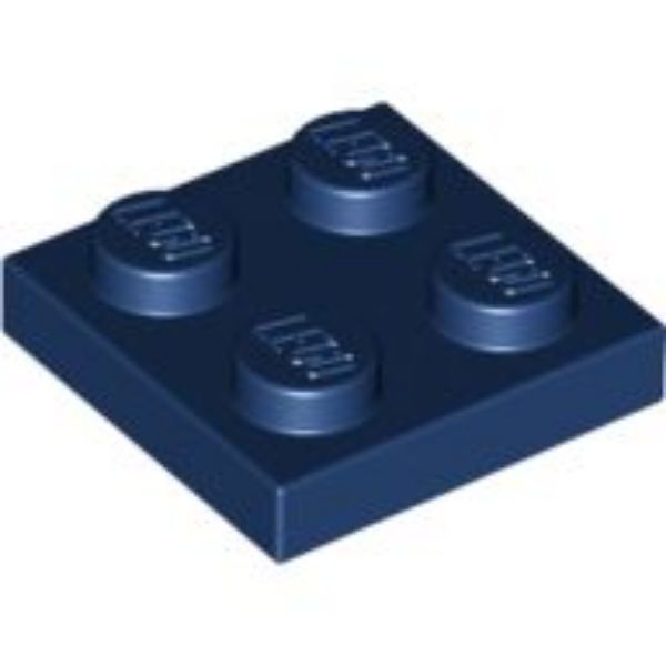 Afbeeldingen van Plate 2x2- donkerblauw- 3022- 10 stuks