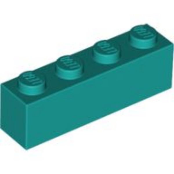 Afbeeldingen van Steen 1x4- donker turquoise- 3010-10 stuks