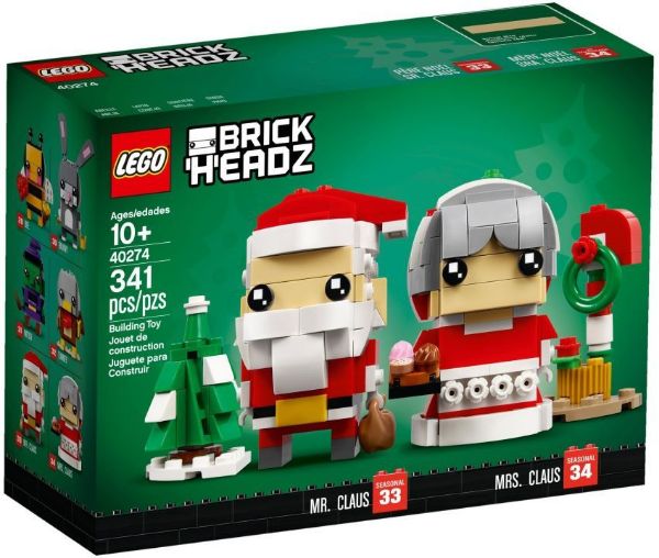 Afbeeldingen van LEGO Brickheadz 40274 Kerstman en Kerstvrouw