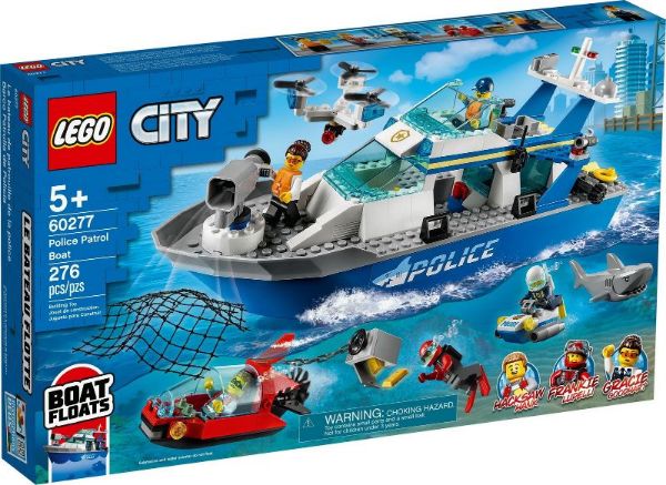 Afbeeldingen van LEGO City 60277 Politie Patrouilleboot