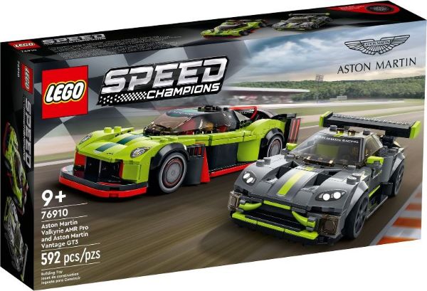 Afbeeldingen van LEGO Speed Champions 76910 Aston Martin Valkyrie AMR Pro en Aston Martin Vantage GT3