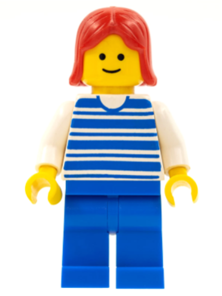 Afbeeldingen van Horizontal Lines Blue - White Arms- hor010- City