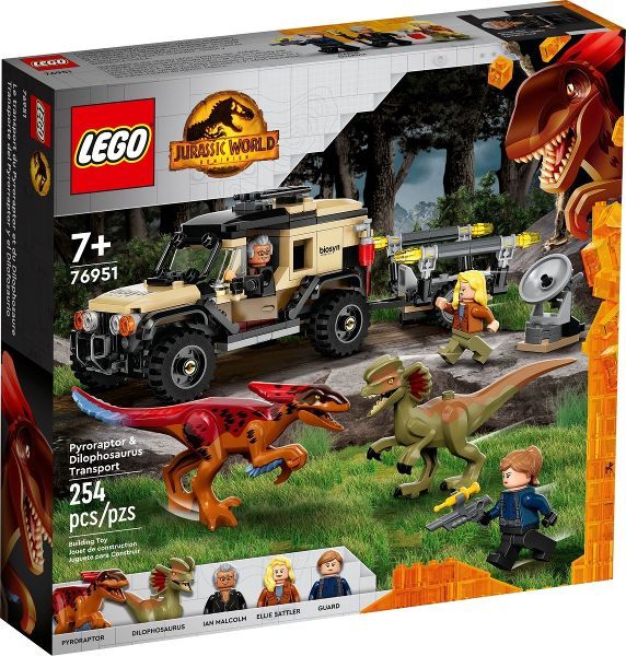 Afbeeldingen van LEGO Jurassic World 76951 Pyroraptor & Dilophosaurus transport
