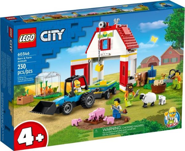 Afbeeldingen van LEGO City 60346 Farm Schuur en boerderijdieren